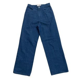 Lisa Says Gah High-Rise Wide Leg Jeans in Dark Blue